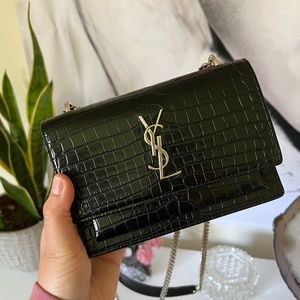 YSL sunset croc crossbody